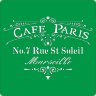 Клеевой трафарет для декупажа, Cafe Paris, 15*15 см