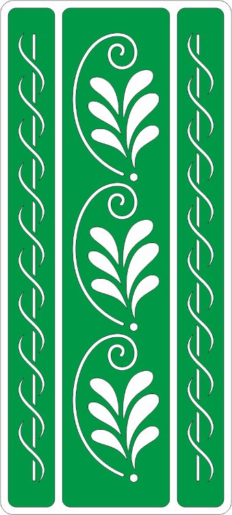 Трафарет на клеевой основе, Бордюр-15, 9*20 см