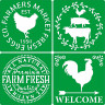 Трафарет на клеевой основе Welcome to farm, 20*20 см
