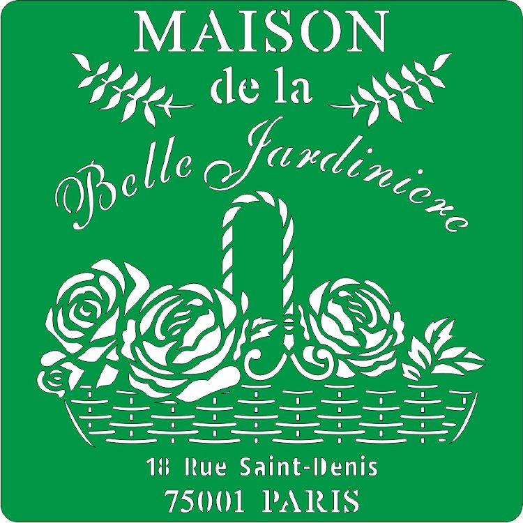 Трафарет на клеевой основе Maison, 15*15 см