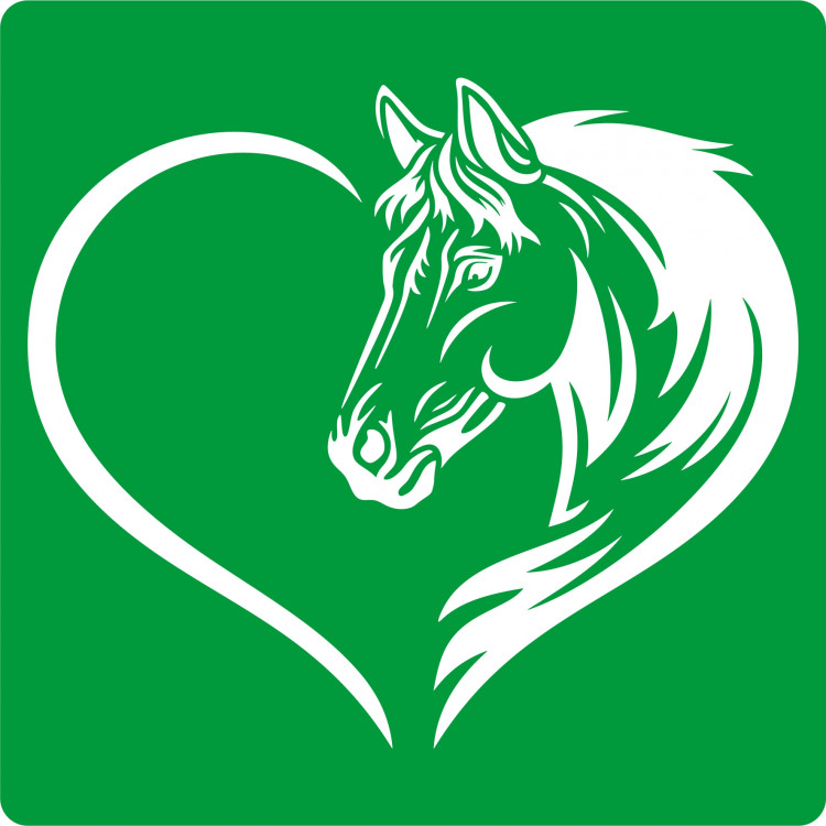 Трафарет на клеевой основе Лошадь с сердцем, 15*15 см