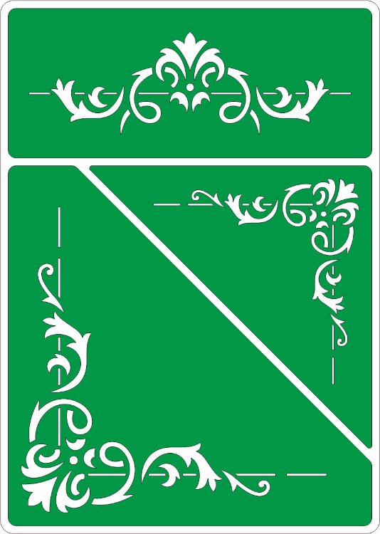 Трафарет на клеевой основе Уголки-3, 14*20 см