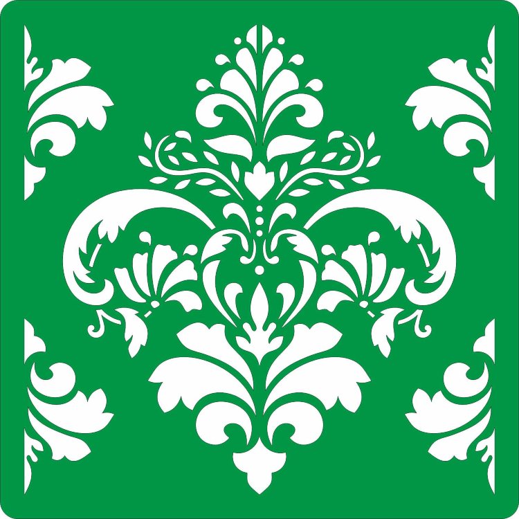 Трафарет на клеевой основе Узор-9, 15*15 см