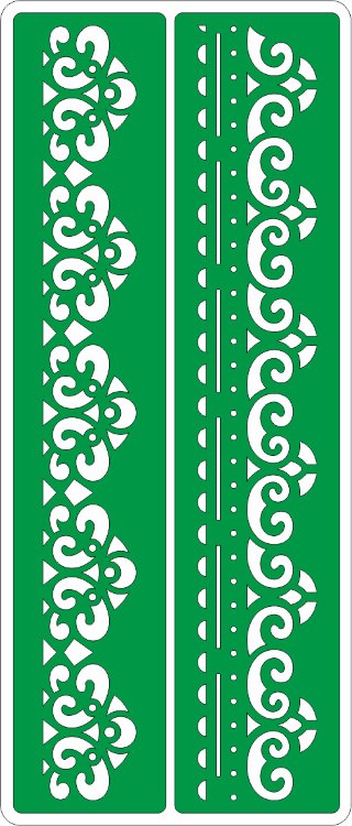 Трафарет на клеевой основе Бордюры-27, 8,5х20 см