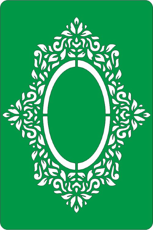 Трафарет на клеевой основе Рамка ажурная, 10*15 см