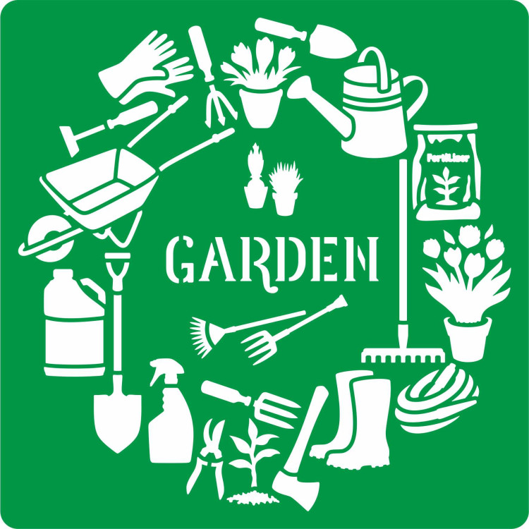 Трафарет клеевой Garden