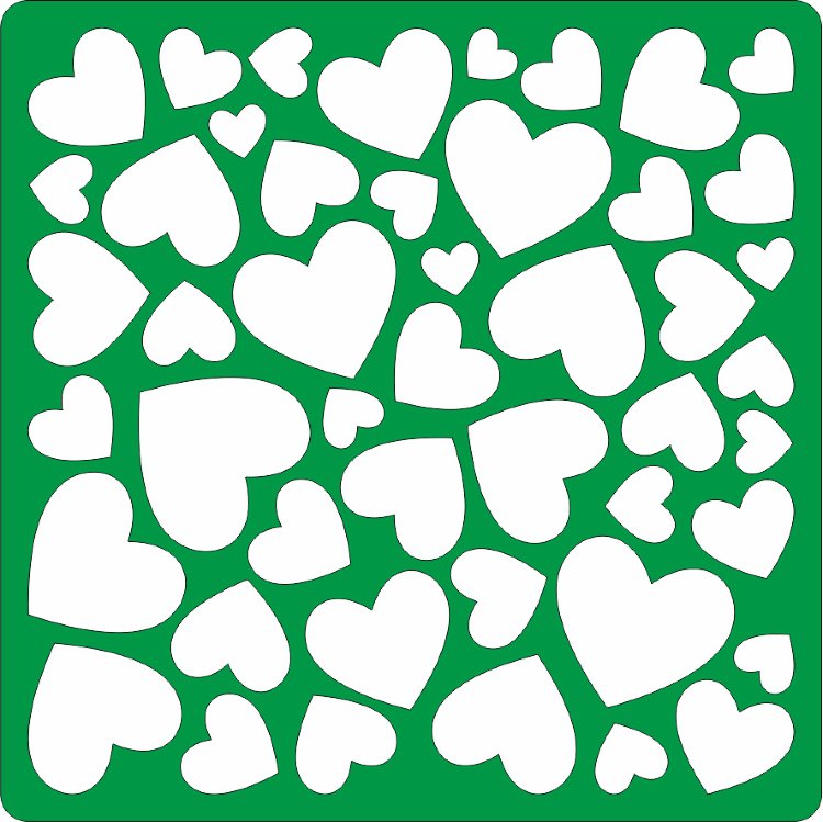 Трафарет на клеевой основе, фон 64, 15*15 см