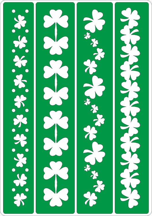 Трафарет на клеевой основе Бордюры-18, 14х20 см