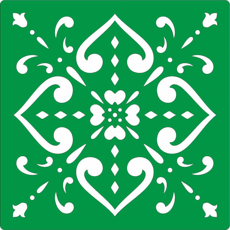 Трафарет на клеевой основе Плитка-34, 10*10 см