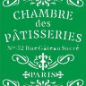 Трафарет на клеевой основе Chambre des Patisseries, 10*15 см