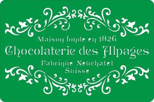 Трафарет на клеевой основе Chocolaterie des Alpages, 10*15 см
