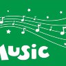 Трафарет на клеевой основе Music, 10*20 см