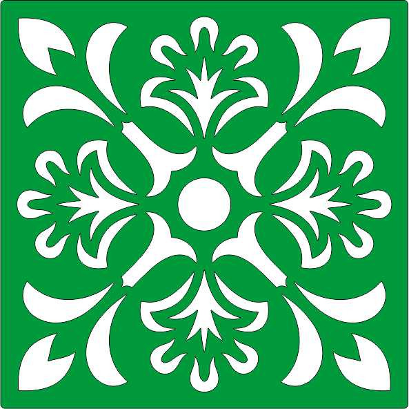 Трафарет на клеевой основе Плитка-95, 10*10 см