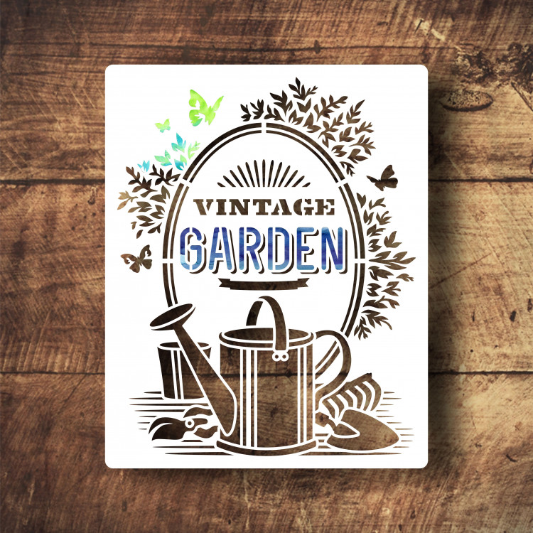 Клеевой трафарет Vintage garden - 2