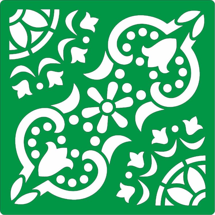 Трафарет на клеевой основе Плитка-41, 10*10 см