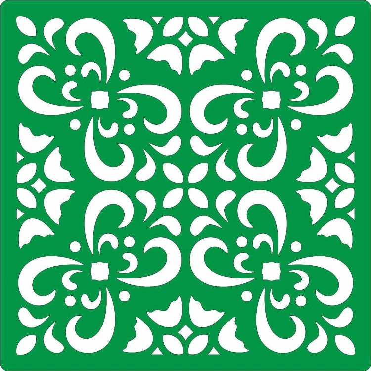 Трафарет на клеевой основе Плитка-46, 10*10 см