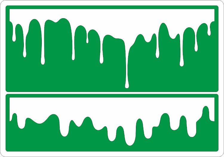 Трафарет на клеевой основе. Потеки-1, 14х20 см