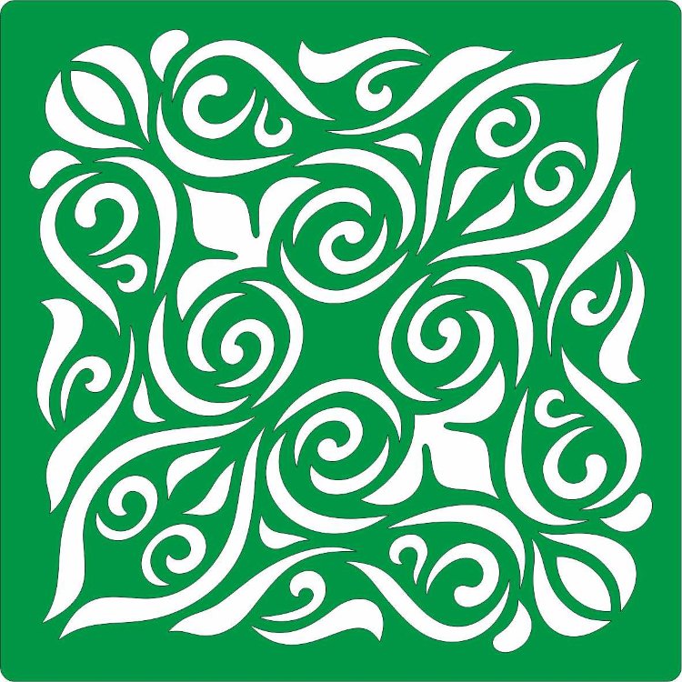 Трафарет на клеевой основе Плитка-48, 10*10 см