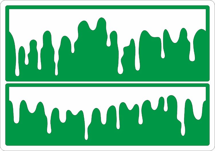 Трафарет на клеевой основе. Потеки-2, 14х20 см