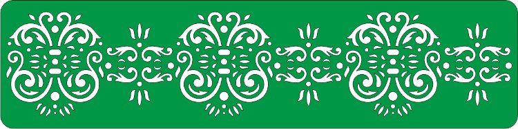 Трафарет на клеевой основе Бордюр-19, 5х20 см