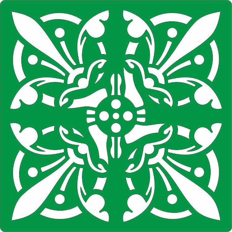 Трафарет на клеевой основе Плитка-50, 10*10 см