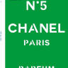 Трафарет на клеевой основе Chanel №5