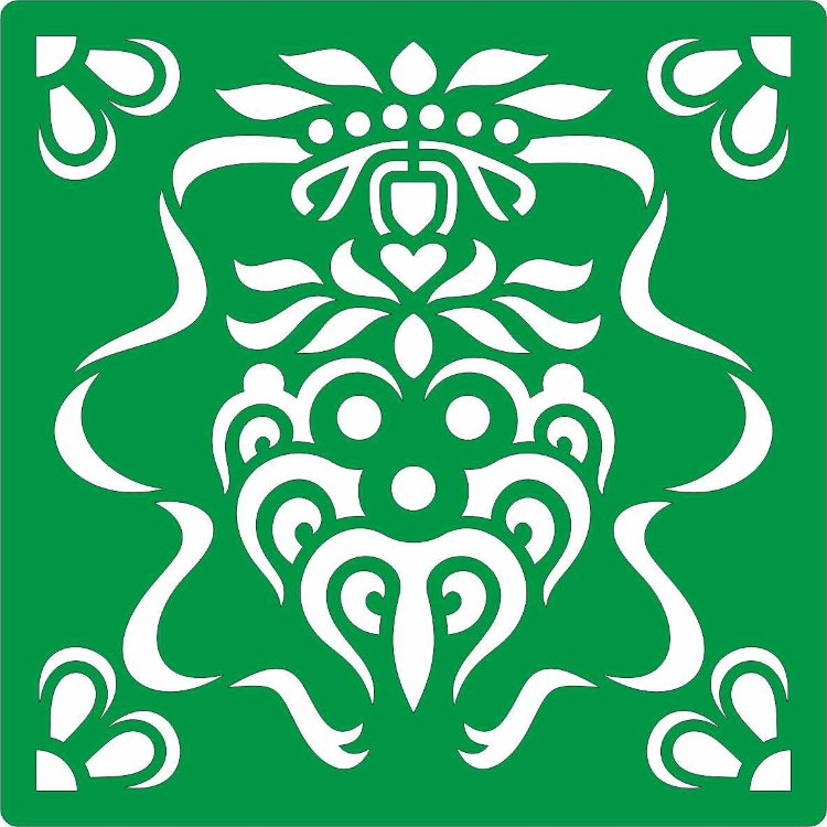 Трафарет на клеевой основе Плитка-55, 10*10 см