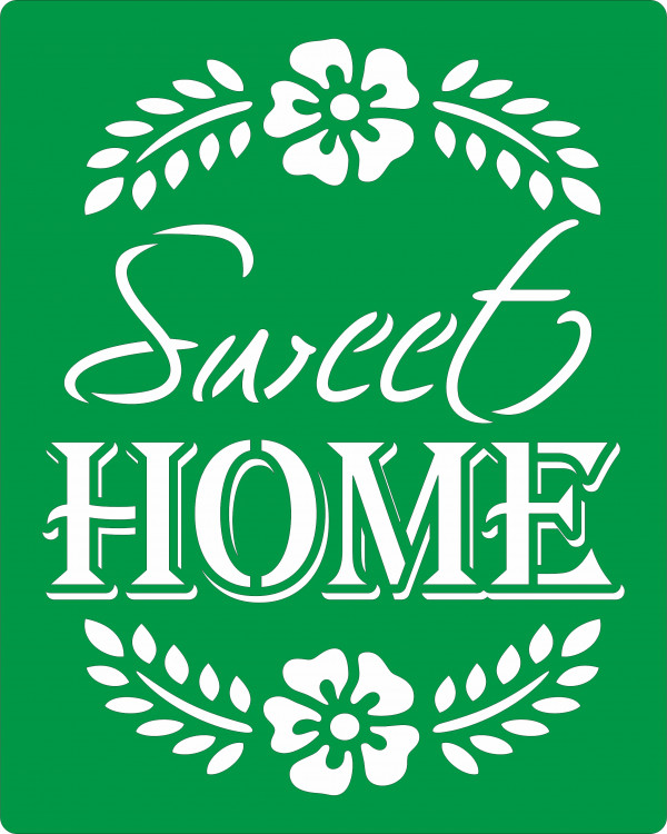 Трафарет на клеевой основе Sweet home-2, 20*25 см