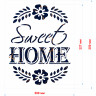 Трафарет на клеевой основе Sweet home-2, 20*25 см