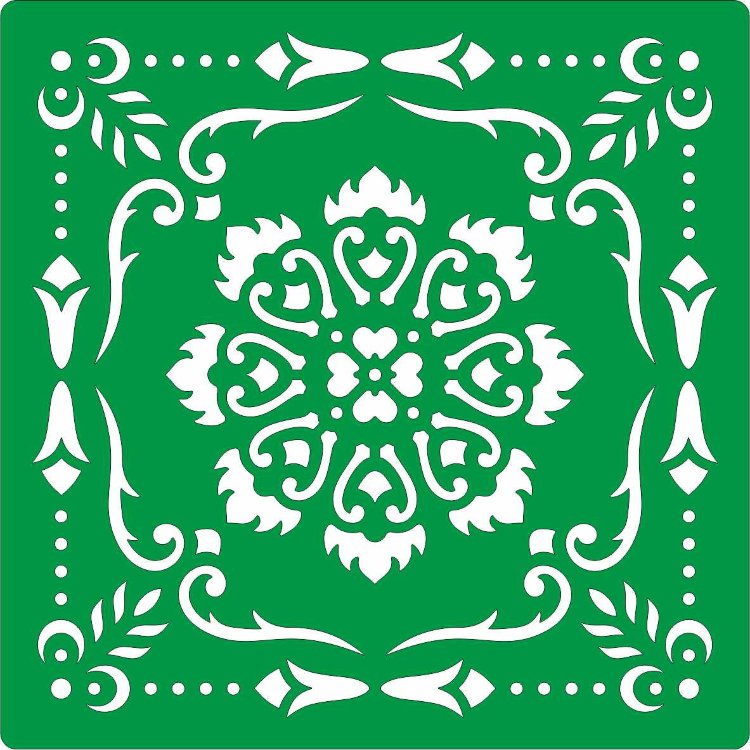 Трафарет на клеевой основе Плитка-57, 10*10 см