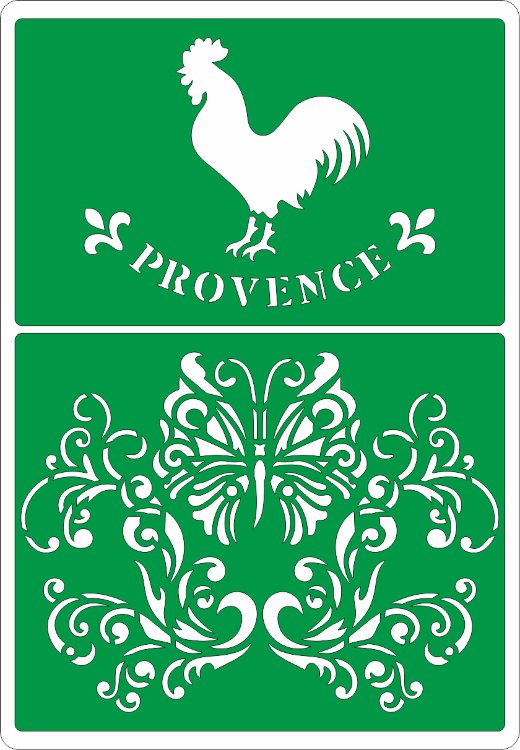 Трафарет на клеевой основе, Provence, 14*20 см