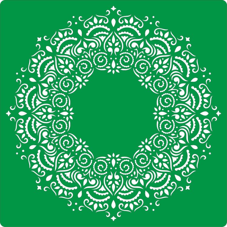 Трафарет на клеевой основе Розетка-7, Ø19 см