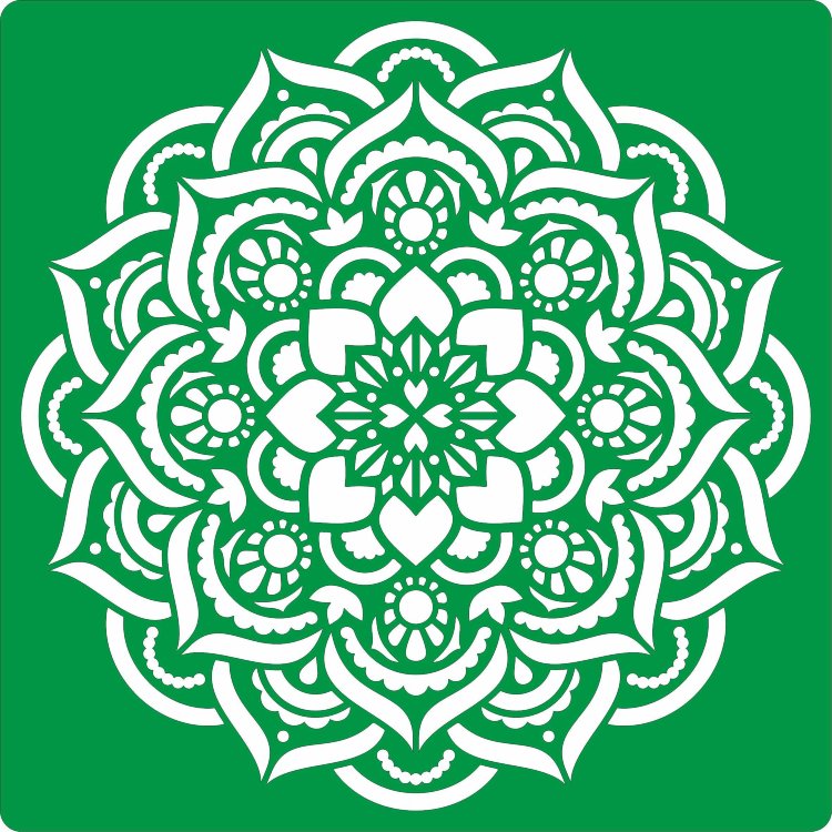 Трафарет на клеевой основе Розетка-8, Ø19 см