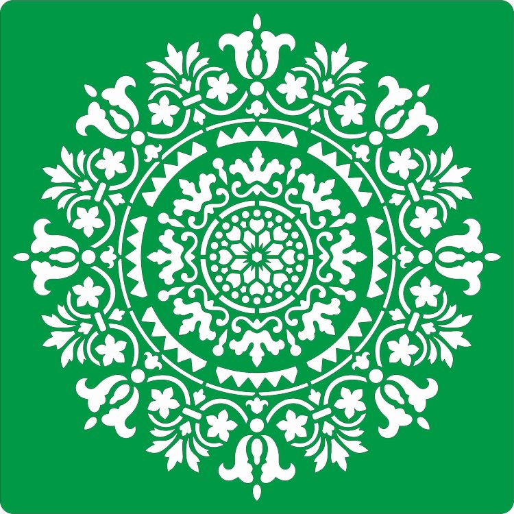 Трафарет на клеевой основе Розетка-9, Ø19 см